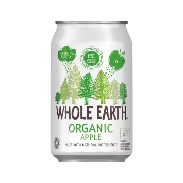 WHOLE EARTH Refresco bio sabor manzana, 330 ml. - 0.33 l - Imagen del producto en Findit