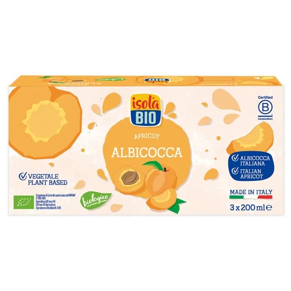 ISOLA Bio Zumo de albaricoque ecológico 3 x 200 ml. - 0.6 l - Imagen del producto en Findit
