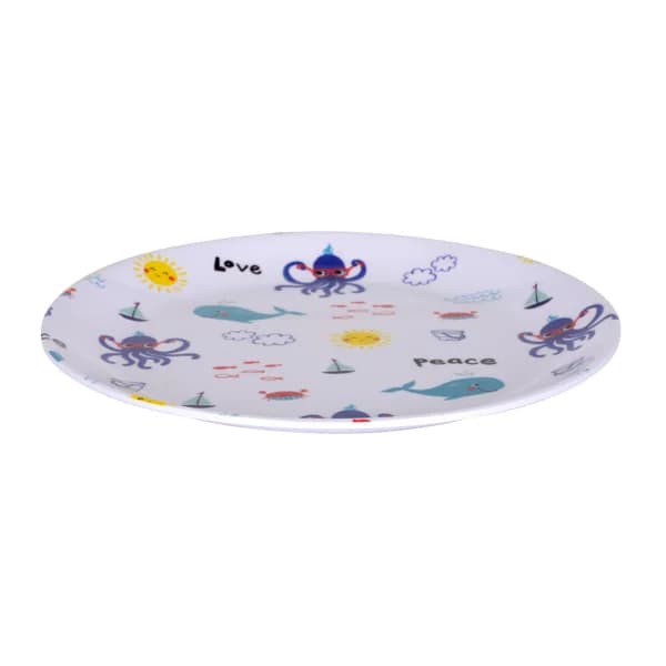 Plato de postre estampado fabricado en melamina, 20 cm, Happy TABERSEO. - 1 ud - Imagen del producto en Findit