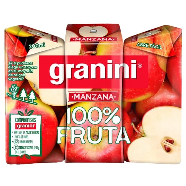 GRANINI Zumo de manzana 3 x 20 cl. - 0.6 l - Imagen del producto en Findit