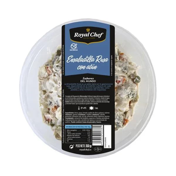 ROYAL CHEF Ensaladilla rusa con atún, elaborada sin gluten y lista para comer ROYAL CHEF 350 g. - 0.3 kg - Imagen del producto en Findit