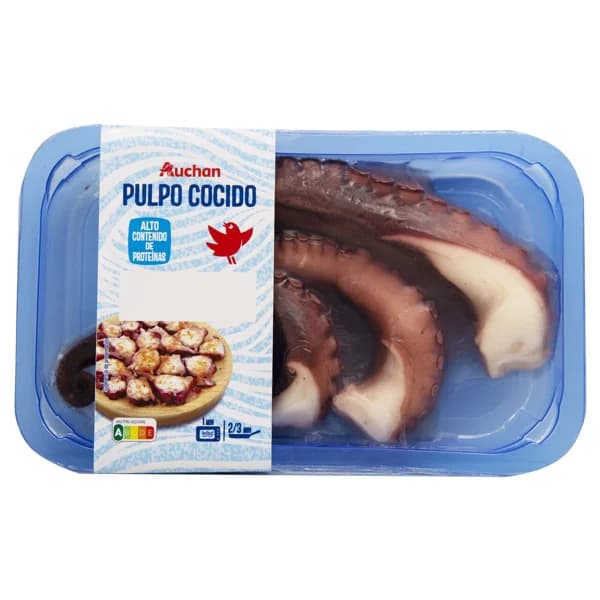 AUCHAN Patas de pulpo cocidas 250 g. Producto Alcampo - 0.25 kg - Imagen del producto en Findit