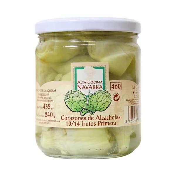 ALTA COCINA Corazones de alcachofas 10/14 piezas frasco de 240 g. - 0.24 kg - Imagen del producto en Findit