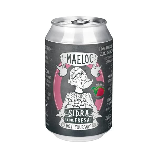 MAELOC Cider de manzana con fresa lata de 33 cl. - 1 ud - Imagen del producto en Findit