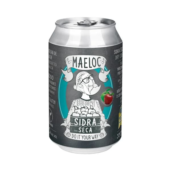 MAELOC Cider seca de manzana cosechadas en Galicia lata de 33 cl. - 1 ud - Imagen del producto en Findit