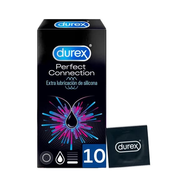 DUREX Preservativos extra lubricados de silicona, con un mayor grosor DUREX Perfect connection 10 uds. - 1 ud - Imagen del producto en Findit