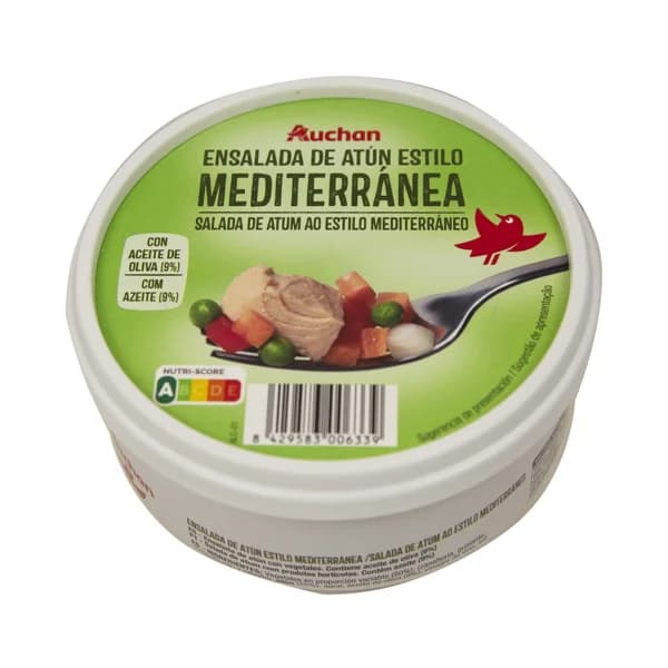 PRODUCTO ALCAMPO Ensalada de atún Mediterránea de atún PRODUCTO ALCAMPO 250 g. - 0.25 kg - Imagen del producto en Findit