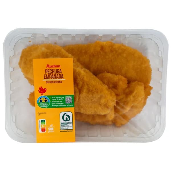 ALCAMPO CULTIVAMOS LO BUENO Bandeja con filetes de pechuga de pollo empanados  400 g. - 0.4 kg - Imagen del producto en Findit