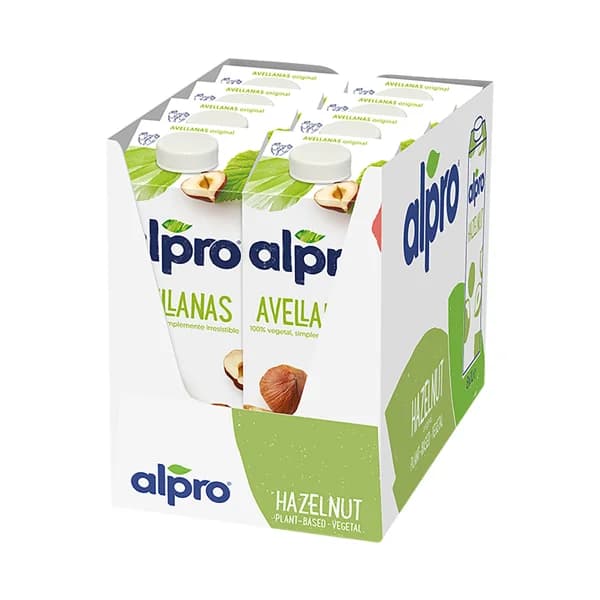 ALPRO Bebida de avellanas, 100% vegetal y baja en grasas saturadas  8 x 1 l. - 1 l - Imagen del producto en Findit