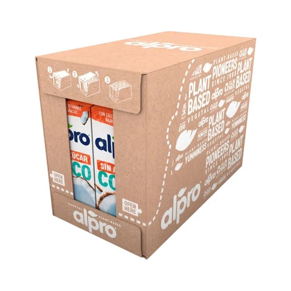 ALPRO Bebida de coco con arroz, 100% vegetal y sin azúcares añadidos  8 x 1 l. - 8 l - Imagen del producto en Findit