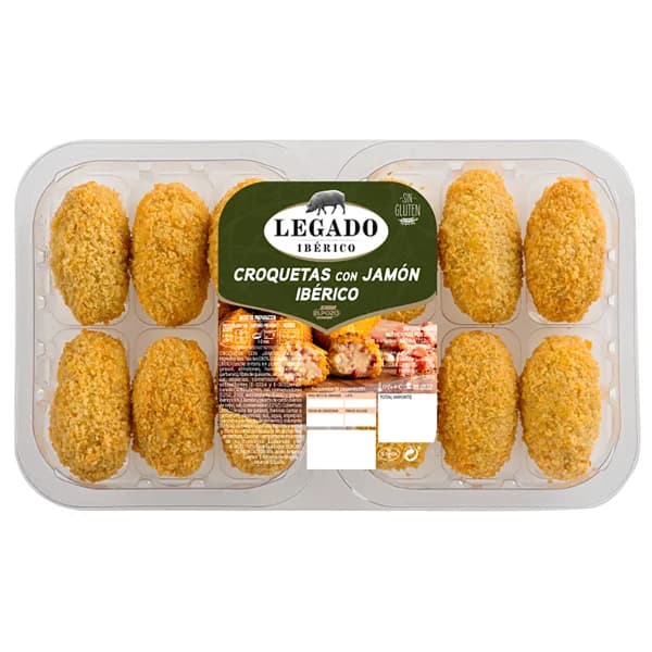 LEGADO IBÉRICO de El Pozo Croquetas con jamón ibérico 12 uds. - 0.36 kg - Imagen del producto en Findit