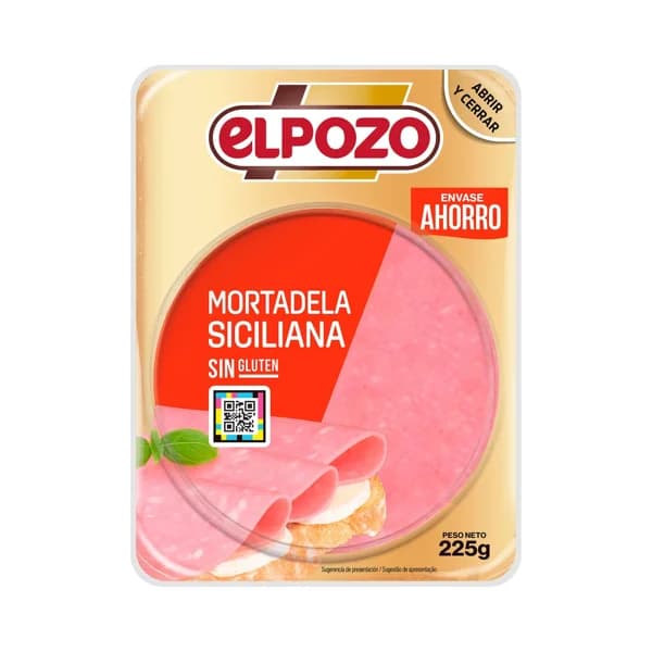 EL POZO Mortadela siciliana sin gluten, cortada en lonchas 225 g. - 0.23 kg - Imagen del producto en Findit