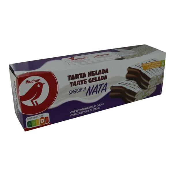 AUCHAN Tarta helada de nata recubierta de cacao 525 g. Producto Alcampo - 1 l - Imagen del producto en Findit