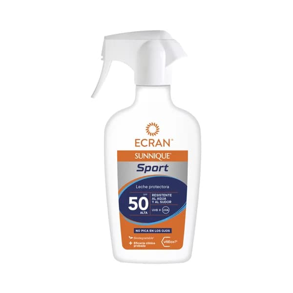 ECRAN Leche solar protectora que deja respirar la piel y con factor de protección 50 (alto) ECRAN Sunnique sport 300 ml. - 0.27 l - Imagen del producto en Findit