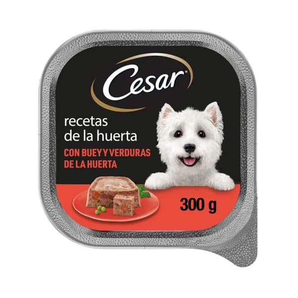CESAR Comida para perro buey y verduras CESAR Recetas de la Huerta tarrina 300 g. - 0.15 kg - Imagen del producto en Findit