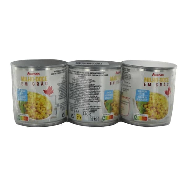 AUCHAN Maíz sin sal 3 x 140 g. - 0.42 kg - Imagen del producto en Findit