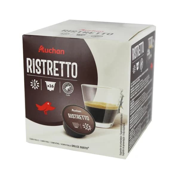 PRODUCTO ALCAMPO Café en cápsulas Ristretto, intensidad 9, 16 uds. - 0.11 kg - Imagen del producto en Findit