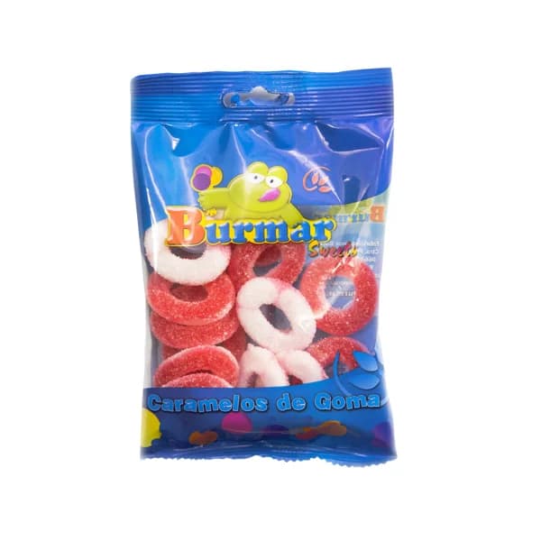 BURMAR Caramelos de goma, aros de fresa BURMAR 100 g. - 0.1 kg - Imagen del producto en Findit