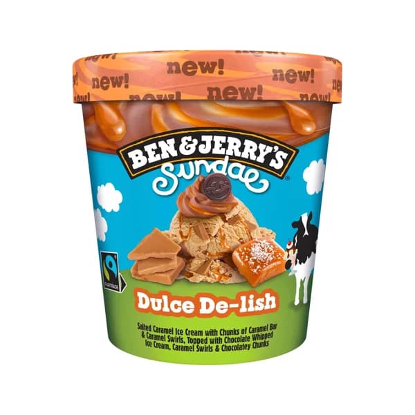 BEN & JERRY'S Tarrina de helado sundae dulce de leche 427 ml. - 0.43 l - Imagen del producto en Findit