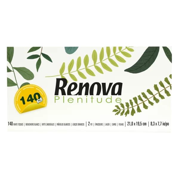 RENOVA Plenitude Pañuelos blancos de 2 capas de 21 x 19.5 cm 140 uds. - 1 ud - Imagen del producto en Findit
