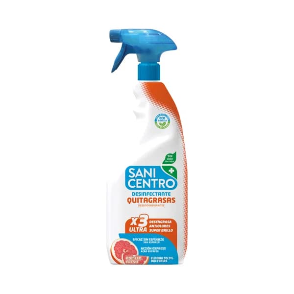 SANICENTRO Quitagrasas desinfectante sin lejia, con aroma a pomelo fresh 750 ml. - 0.75 l - Imagen del producto en Findit