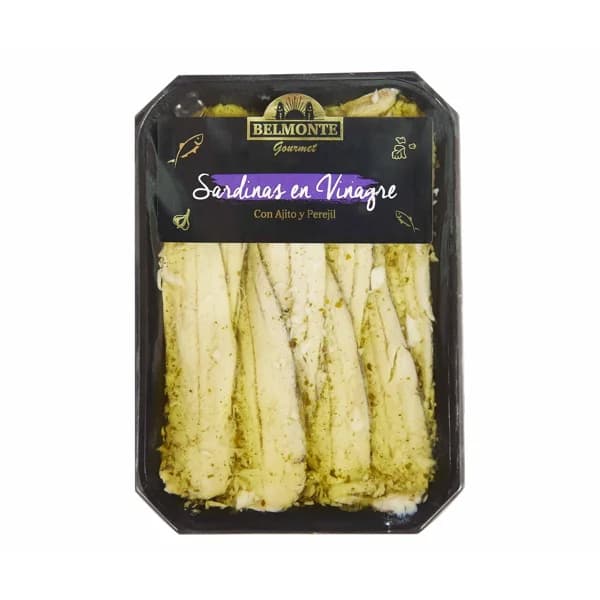 BELMONTE GOURMET Sardinas en vinagre, ajo y perejil 106 gr. - 0.11 kg - Imagen del producto en Findit