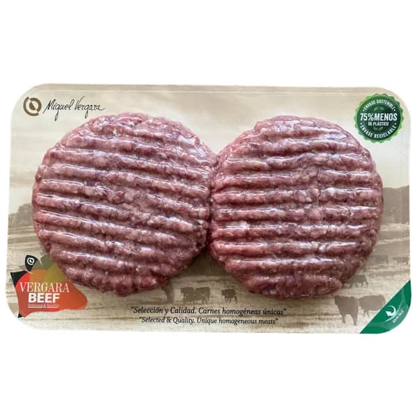 Burguer meat de vacuno de 1/2 libra MIGUEL VERGARA 2 uds. - 0.44 kg - Imagen del producto en Findit