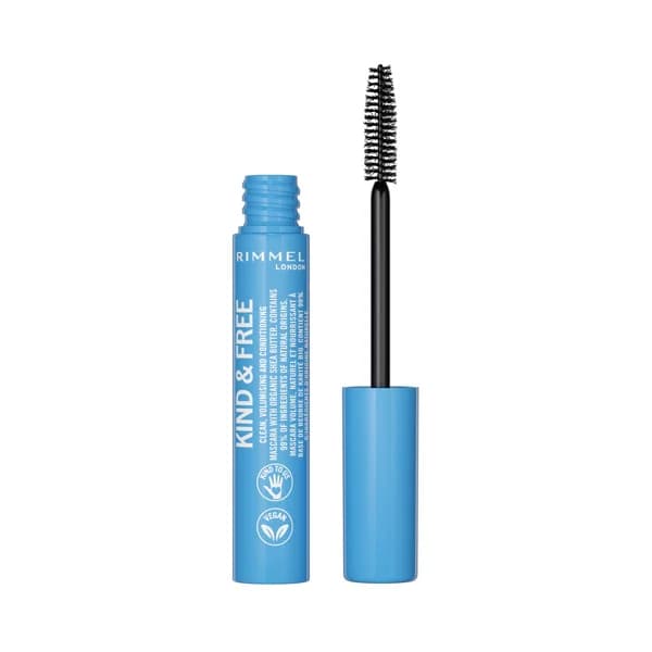 RIMMEL Kind & free Tono negro Máscara de pestañas waterproof efecto volumen y longitud. - 1 ud - Imagen del producto en Findit