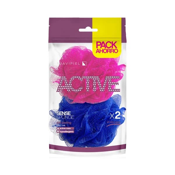 SUAVIPIEL Esponjas de baño hypoalergénicas de uso diario, para todo tipo de pieles SUAVIPIEL Active sense 2 uds. - 1 ud - Imagen del producto en Findit