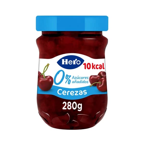 HERO 0% Mermelada de cereza light sin azúcares añadidos 280 g. - 0.28 kg - Imagen del producto en Findit