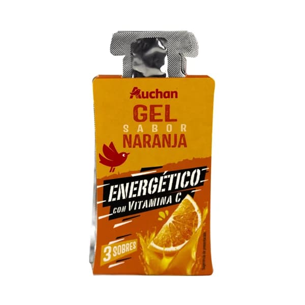 PRODUCTO ALCAMPO Gel energético con vitamina C y sabor naranja 3 x 30 g. - 0.09 kg - Imagen del producto en Findit