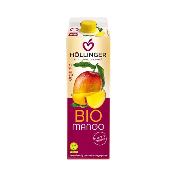 HOLLINGER Zumo de mango ecológico, directamente prensado brick 1 l. - 1 l - Imagen del producto en Findit