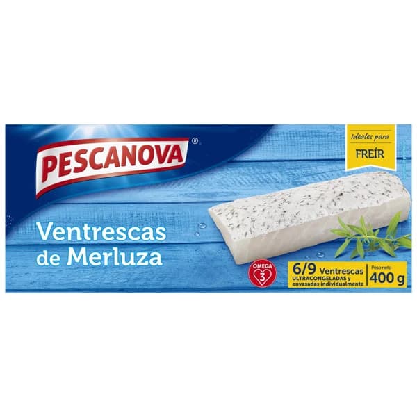 PESCANOVA Merluza, ventresca, ultracongelada y envsadas de forma individual PESCANOVA 400 g. - 0.4 kg - Imagen del producto en Findit