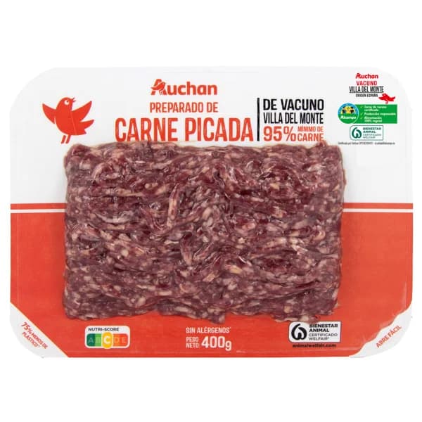 ALCAMPO CULTIVAMOS LO BUENO Preparado de carne picada de vacuno Villa del Monte  400 g. - 0.4 kg - Imagen del producto en Findit