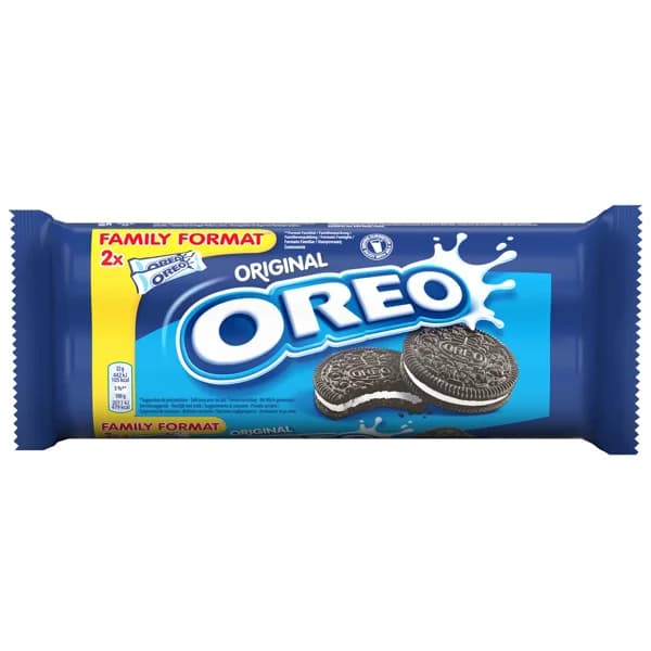 Galletas de cacao rellenas de crema sabor vainilla OREO 308 g. - 0.31 kg - Imagen del producto en Findit