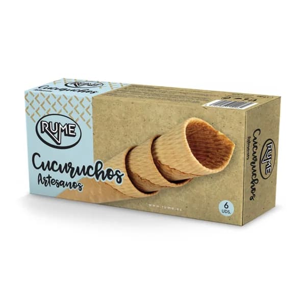 RUME Galletas cucuruchos artesanos para helados 140 gr pack de 6 uds - 0.14 kg - Imagen del producto en Findit