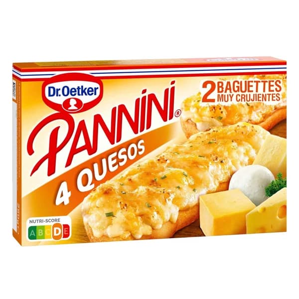 DR. OETKER Pannini a los 4 quesos 2 x 125 g. - 0.25 kg - Imagen del producto en Findit