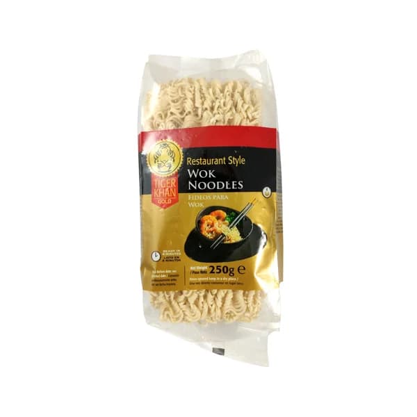 TIGER KHAN Noodles (fideos) para wok TIGER KHAN 250 g. - 0.25 kg - Imagen del producto en Findit