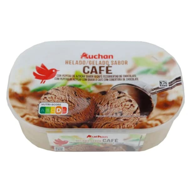 AUCHAN Tarrina de helado de café 1 l. Producto Alcampo - 1 l - Imagen del producto en Findit