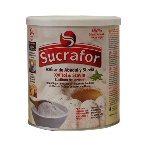 SUCRAFOR Edulcorante a base de Xilitol (Azúcar de Abedul) y Stevia 500 g. - 0.5 kg - Imagen del producto en Findit