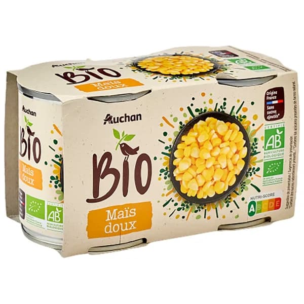 PRODUCTO ALCAMPO Bio Maíz dulce en grano procedente de cultivo ecológico 2 x 140 g. - 0.28 kg - Imagen del producto en Findit