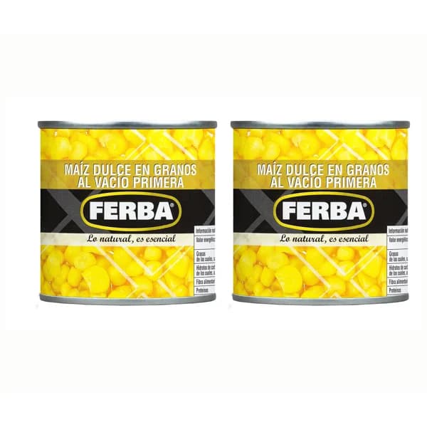 FERBA Maíz en grano 2 x 140 g. - 0.28 kg - Imagen del producto en Findit