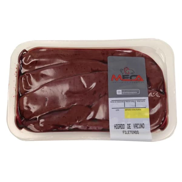 Bandeja con higado de vacuno cortado en filetes MECA - 1 ud - Imagen del producto en Findit