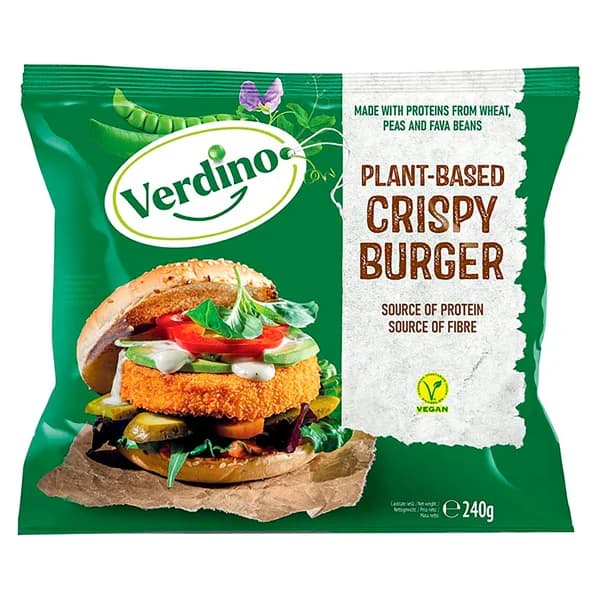 VERDINO Crispy burger vegetal 240 g. - 0.24 kg - Imagen del producto en Findit