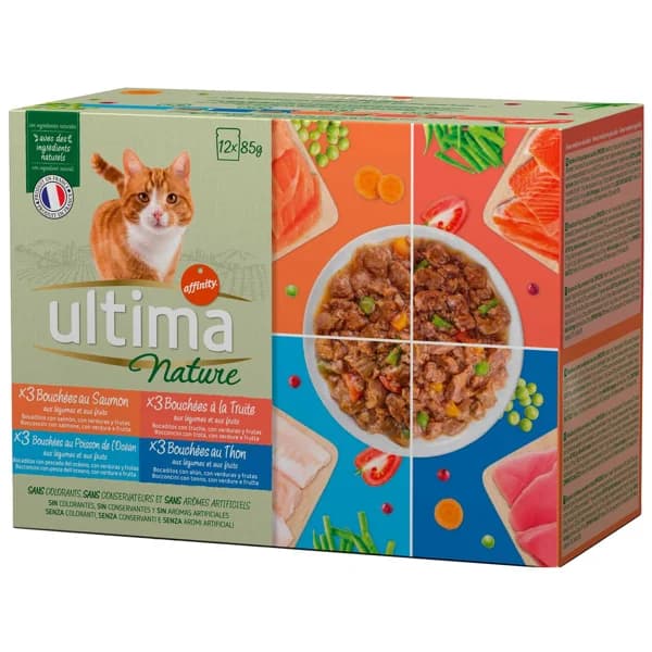 ULTIMA Alimento para gatos húmedo pescado ULTIMA NATURE 12 uds. x 85 g. - 1.02 kg - Imagen del producto en Findit