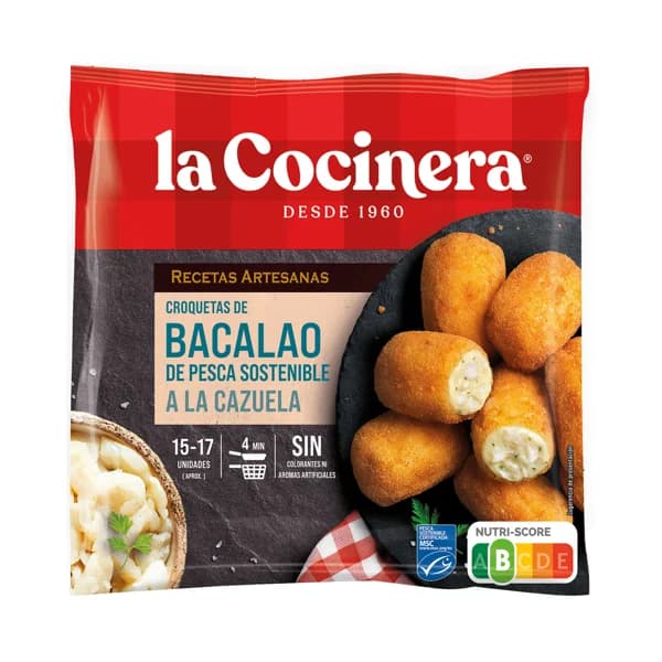 LA COCINERA Recetas artesanas Croquetas artesanas de bacalao (MSC) a la cazuela 500 g. - 0.5 kg - Imagen del producto en Findit