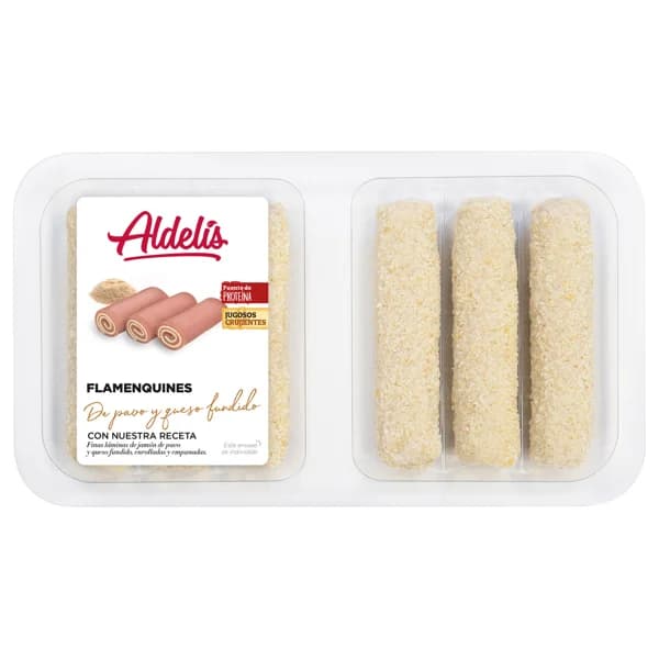 Flamenquines de pavo y queso fundido ALDELÍS 255 g. - 0.26 kg - Imagen del producto en Findit