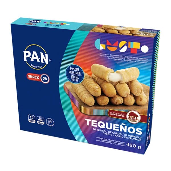 PAN Tequeños rellenos de queso, ultracongelados, especiales para freir 12 uds. - 0.48 kg - Imagen del producto en Findit