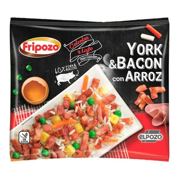 FRIPOZO Arroz 3 delicias,con jamón y bacon, elaborado sin gluten de El Pozo 400 g. - 0.4 kg - Imagen del producto en Findit