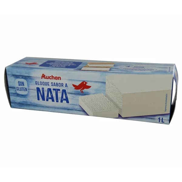 AUCHAN Bloque de helado con sabor a nata 1 l. Producto Alcampo - 1 l - Imagen del producto en Findit